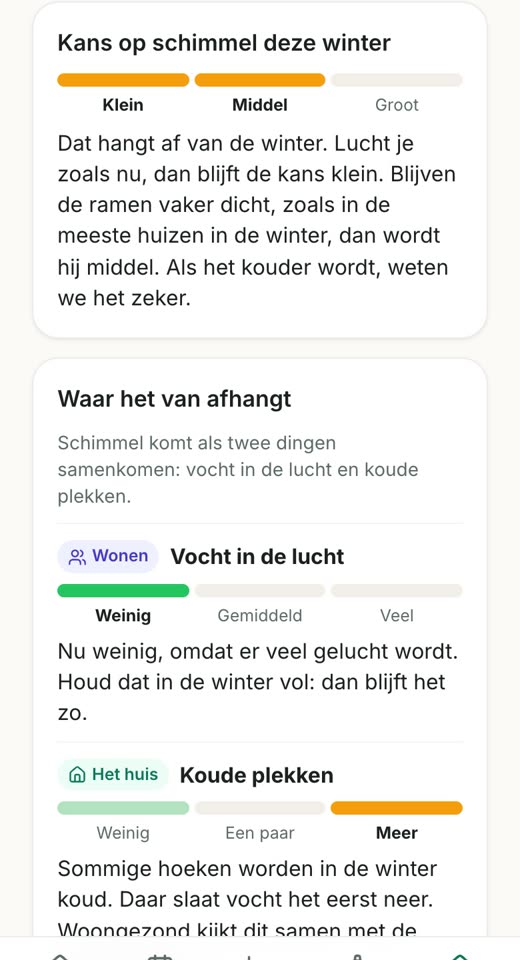 Het scherm Jouw huis: hoe groot de kans op schimmel deze winter is en waar die van afhangt